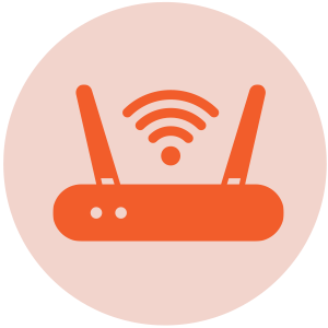 Icône de modem et Wi-Fi inclus