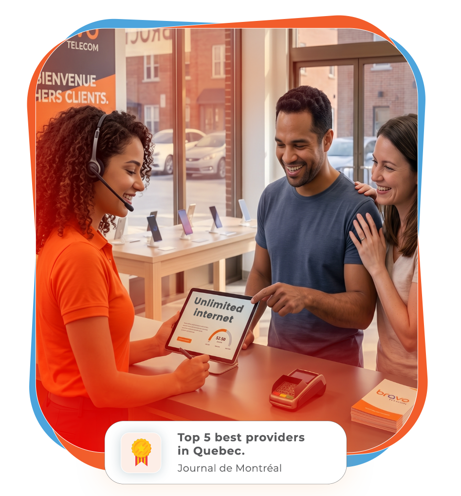 Local branch of Bravo Telecom, your independent internet provider in Quebec.