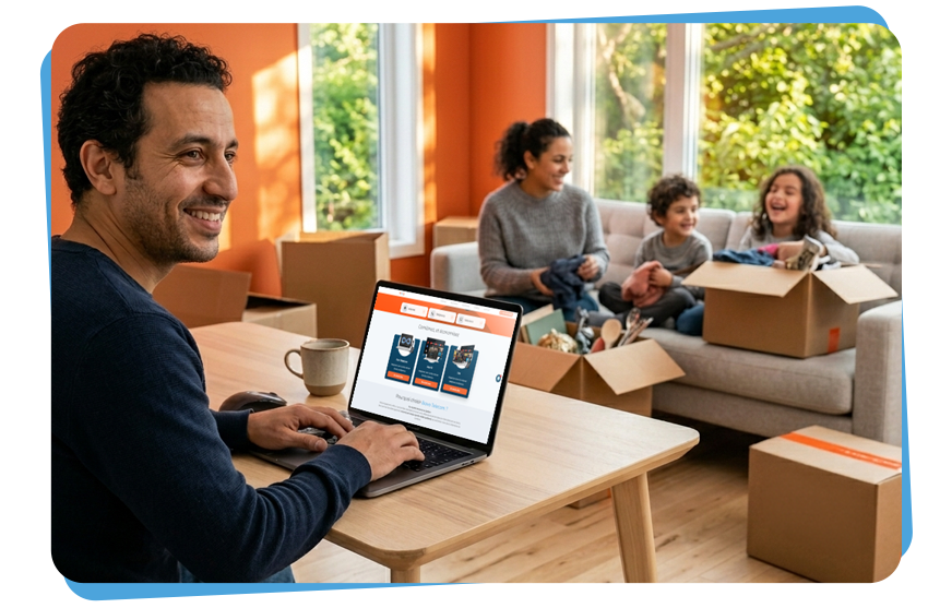 Configurez un abonnement internet de déménagement sur mesure